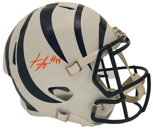 Myles Murphy Cincinnati Bengals Autographed White Alternate Replica Helmet - Certified Authentic