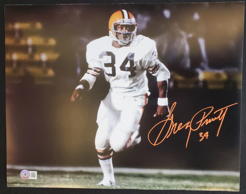 Greg Pruitt Cleveland Browns 11-2 11x14 Autographed Photo - Beckett Authentic