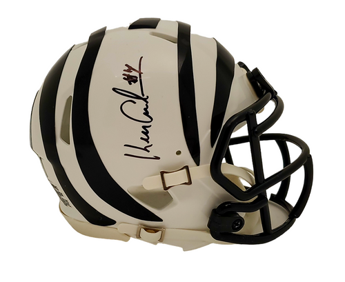 Ken Anderson Cincinnati Bengals Autographed White Alternate Mini Helmet w/ Cut Stripe - Beckett Authentic