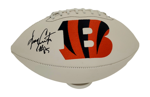 Isaac Curtis Cincinnati Bengals Autographed White Panel Football - Beckett Authentic