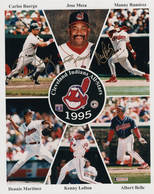 Baerga-Mesa-Ramirez Cleveland Indians 8-1 8x10 Autographed Photo - Certified Authentic
