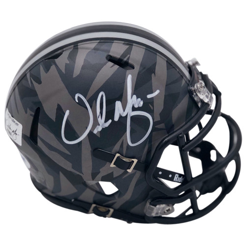 Urban Meyer Ohio State Buckeyes Autographed Signed Camo Mini Helmet - PSA Authentic