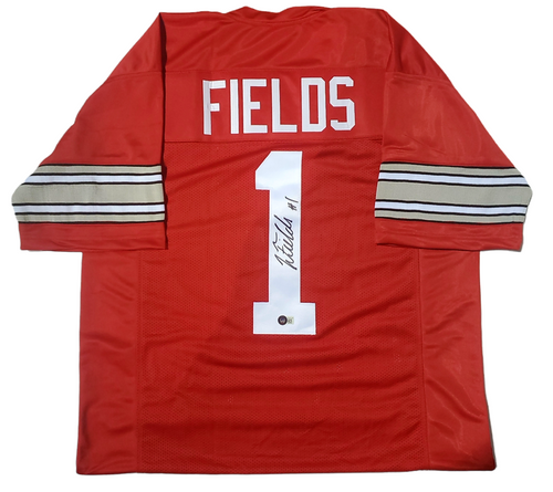 Justin Fields Ohio State Buckeyes Autographed Jersey - Beckett Authentic