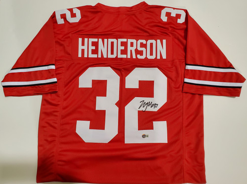 TreyVeon Henderson Ohio State Buckeyes Autographed Jersey - Beckett Authentic
