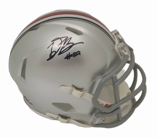 Denzel Burke Ohio State Buckeyes Autographed Signed Speed Mini Helmet - Beckett Authentic