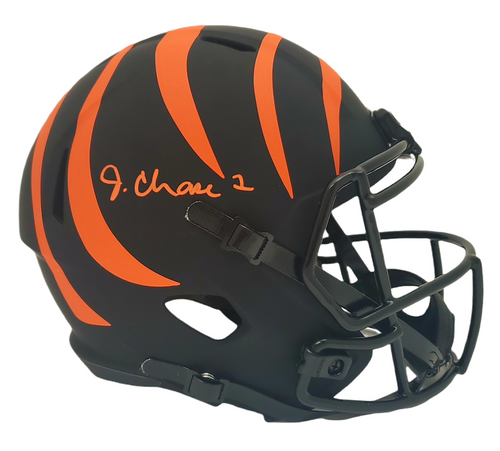 Ja'Marr Chase Autographed Cincinnati Bengals Lunar Eclipse Mini Helmet -  Famous Ink