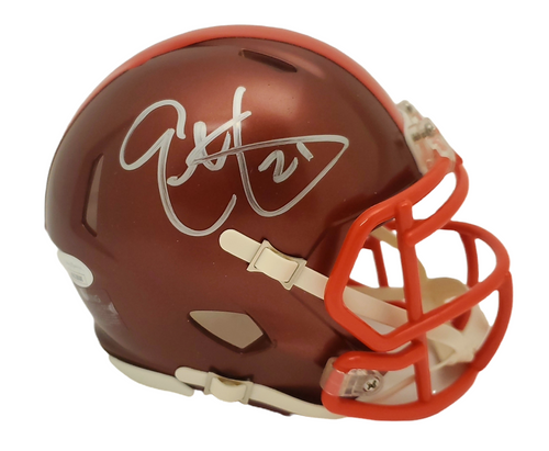 Eric Metcalf Cleveland Browns Autographed Signed Flash Mini Helmet - JSA Authentic