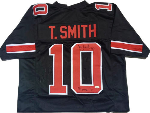 Troy Smith Ohio State Buckeyes Autographed Black Jersey - Beckett Authentic