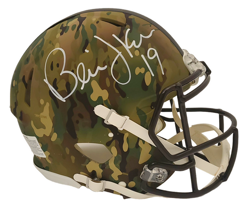 Bernie Kosar Cleveland Browns Autographed Signed Camo Authentic Helmet - Certified Authentic