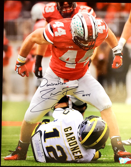 Zach Boren Ohio State Buckeyes 16x20 16-1 Autographed Photo w/ "Domination" Inscription - Certified Authentic