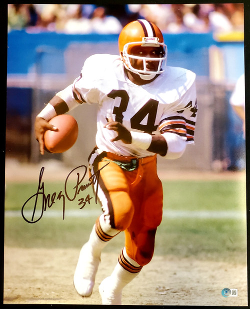 Greg Pruitt Cleveland Browns 16x20 16-4 Autographed Photo - Beckett Authentic