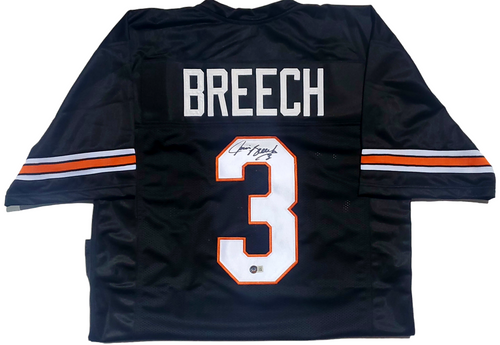 Jim Breech Cincinnati Bengals Autographed Black Custom Jersey - Beckett Authentic