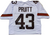 Mike Pruitt Cleveland Browns Autographed White Custom Jersey w/ "2x Pro Bowl" Inscription - Beckett Authentic