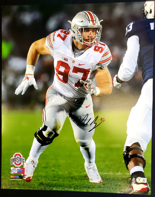 Nick Bosa Signed 11x14 Ohio State Football Photo