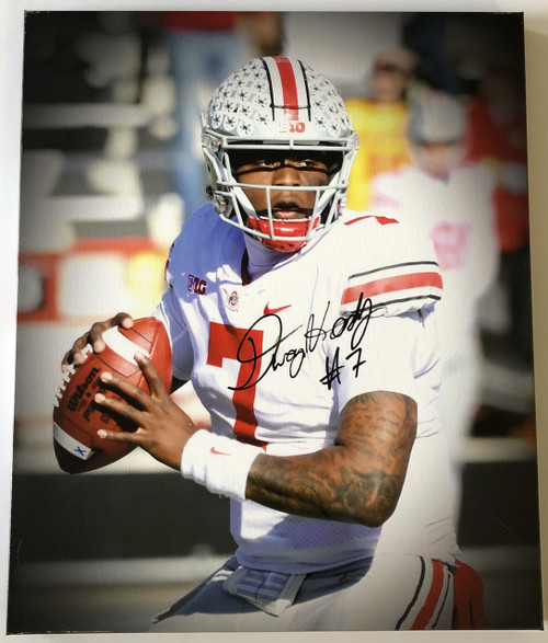 Dwayne Haskins Ohio State Buckeyes 20x24 Autographed Signed Canvas - JSA  Authentic