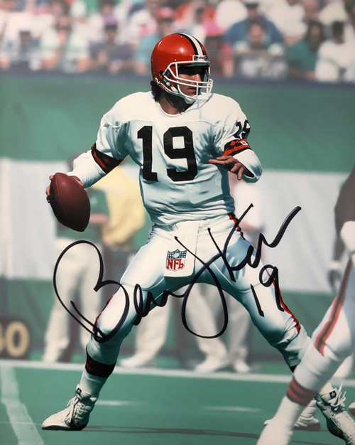 Bernie Kosar Cleveland Browns Unsigned Passing Photograph