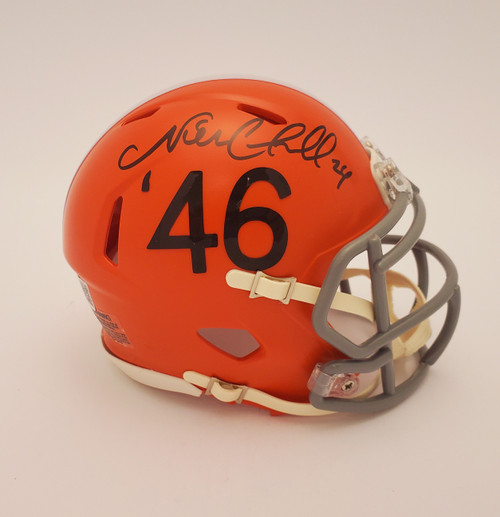 Nick Chubb Autographed Cleveland Browns Authentic Flash Helmet Beckett –  Denver Autographs