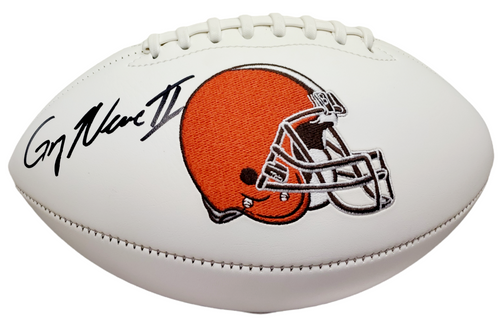 Greg Newsome Cleveland Browns Autographed White Panel Football