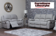 3+2 Seater Lorenzo Leather Recliner Sofas