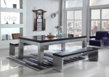 Bench for Playcraft Monaco Slate Pool Table, Black on Silver Bench for Playcraft Monaco Slate Pool Table, Black on Silver