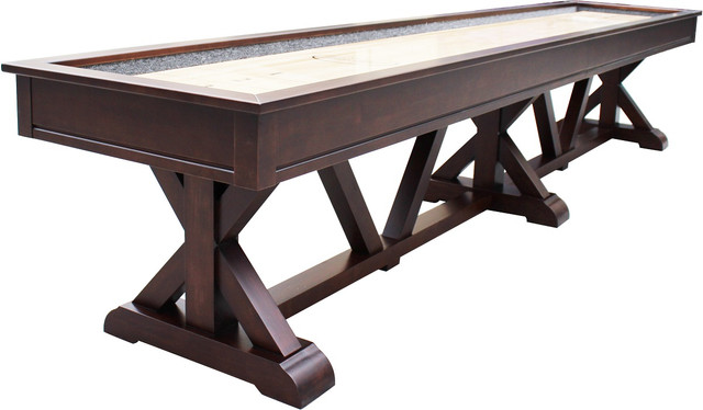 Playcraft Brazos River Espresso Pro-Style Shuffleboard Table 12', 14'