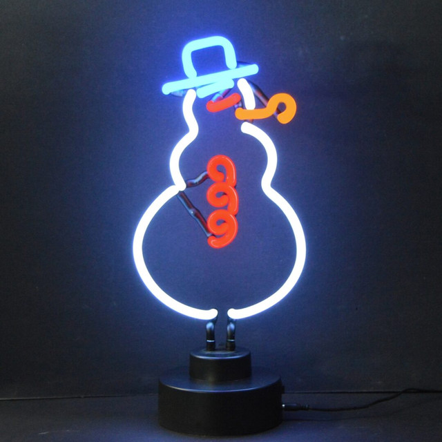 Snowman Neon Sculpture