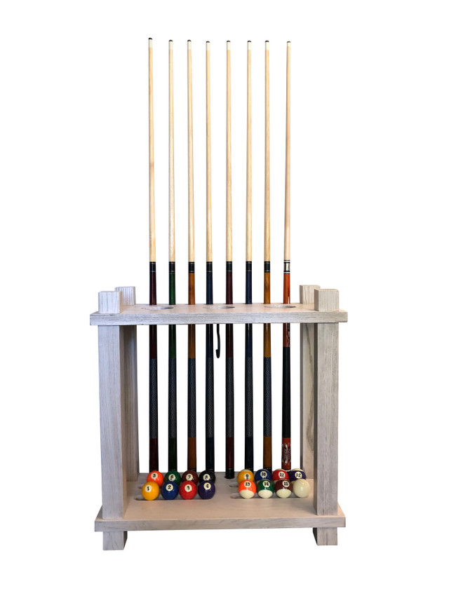 Playcraft Yukon Hardwood 8 Cue Billiard Floor Rack - Northern Drift