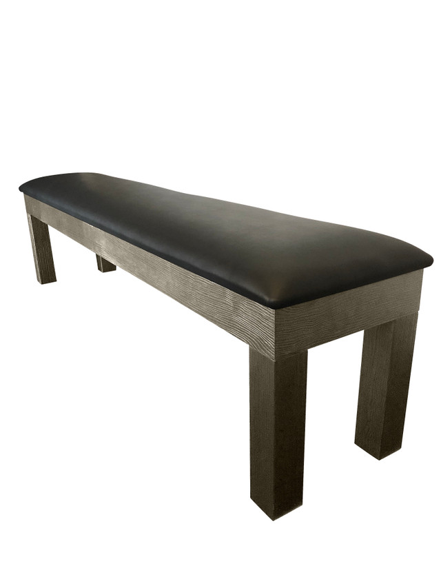 Matching Bench With Storage For The Brazos River Weathered Gray Pool Table