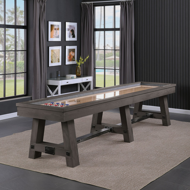 Playcraft Yukon Weathered Fieldstone Pro-Style Shuffleboard Table 12', 14', 16' Playcraft Yukon Weathered Fieldstone Pro-Style Shuffleboard Table 12', 14', 16'