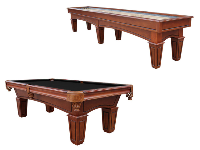 St Lawrence Chestnut Pool Table And Shuffleboard Matching Set St Lawrence Chestnut Pool Table And Shuffleboard Matching Set