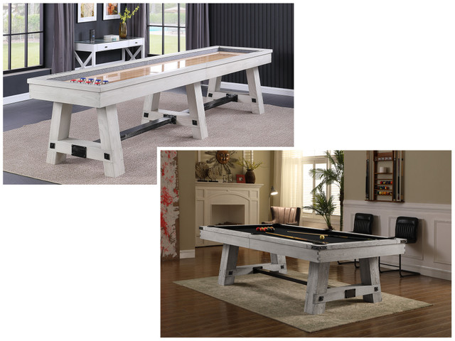 Yukon Northern Drift Pool Table And Shuffleboard Matching Set Yukon Northern Drift Pool Table And Shuffleboard Matching Set