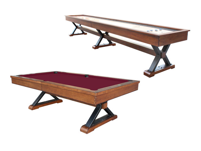 Santa Fe  Pool Table And Shuffleboard Matching Set