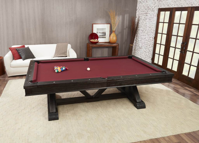 Playcraft Brazos River 8' Slate Pool Table, Weathered Black