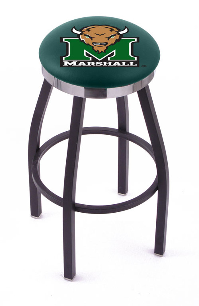 Marshall Thundering Herd 2.5" Cushion-Black Single Ring Base-Chrome Ring