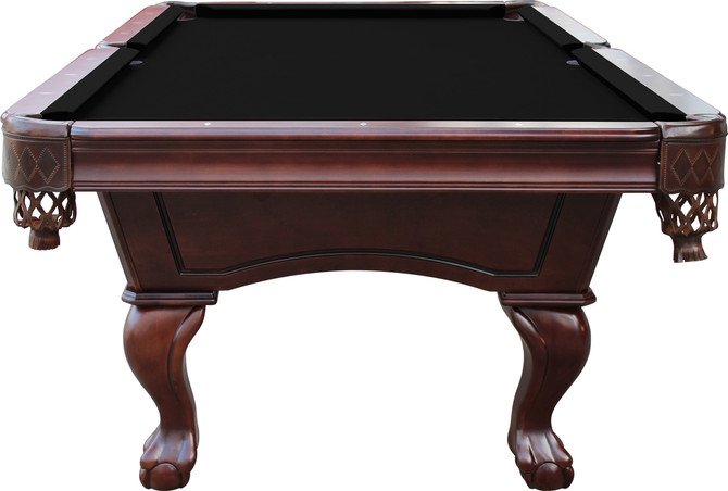 Playcraft Charles River 8' Espresso Slate Pool Table w/ Leather Drop Pockets