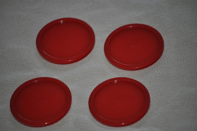 Playcraft 2" Air Hockey Pucks, Red - PACK OF 4