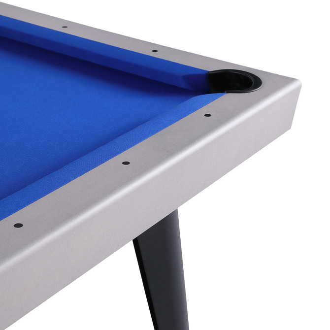 Playcraft Santorini 82" Outdoor Slate Pool Table with Dining Top Benches and Ping Pong