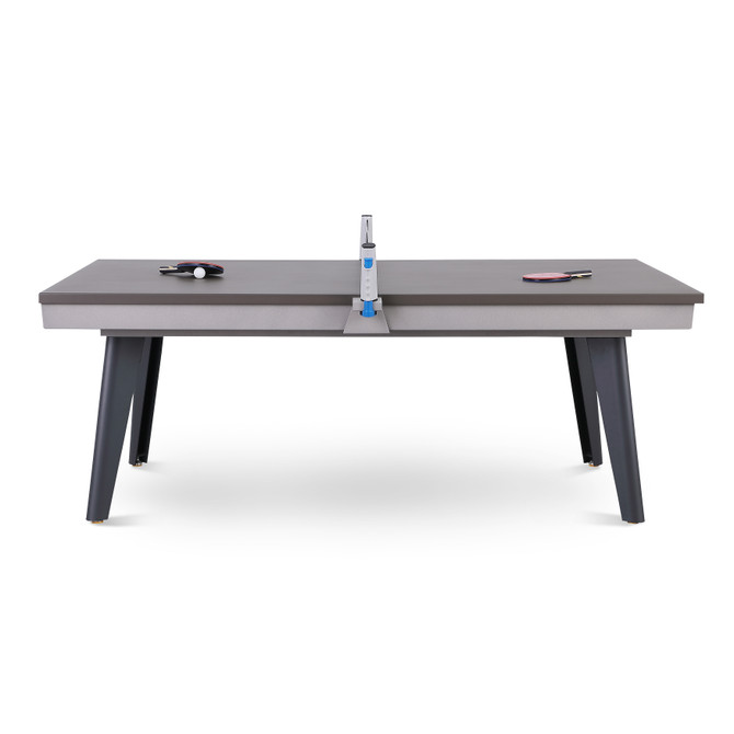 Playcraft Santorini 82" Outdoor Slate Pool Table with Dining Top Benches and Ping Pong