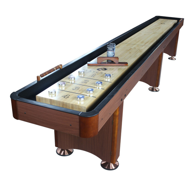 Playcraft Woodbridge Cherry 14' 2 Piece Construction Shuffleboard Table