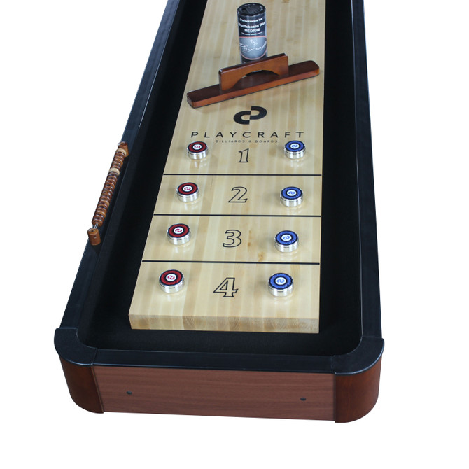 Playcraft Woodbridge Cherry 16' 2 Piece Construction Shuffleboard Table