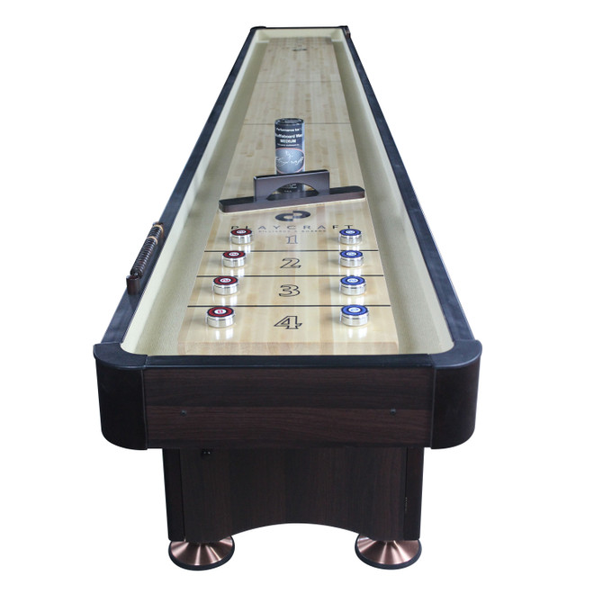 Playcraft Woodbridge Espresso 16' 2 Piece Construction Shuffleboard Table