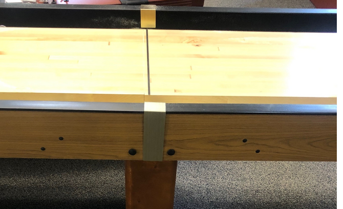 Playcraft Woodbridge Honey Oak 16' 2 Piece Construction Shuffleboard Table
