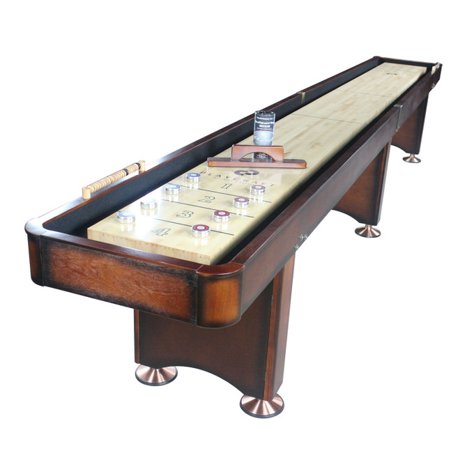 Playcraft Georgetown Cherry 16' 2 Piece Construction Shuffleboard Table