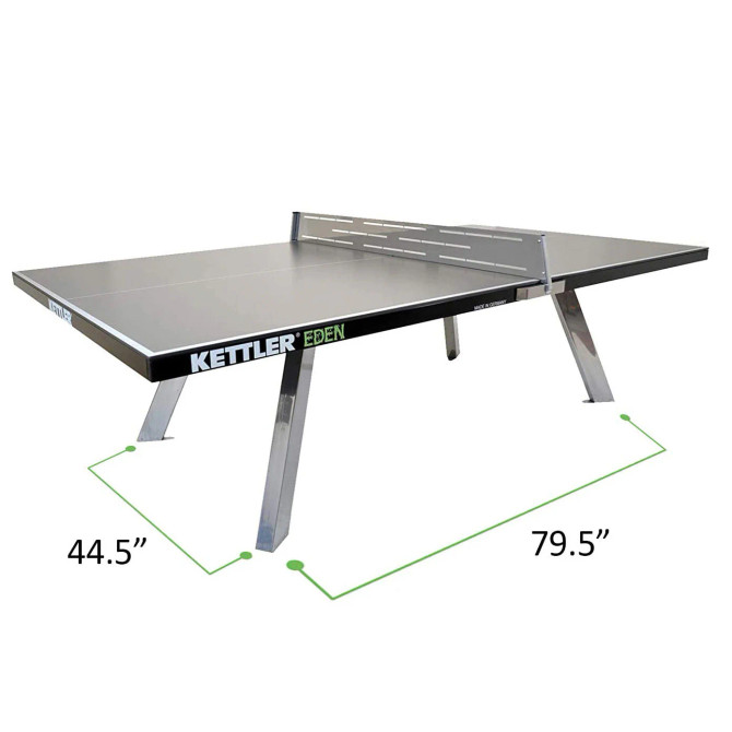 Kettler Eden Gray Outdoor Stationary Table Tennis Table