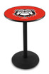 Gerogia Bulldogs Pub Table with Traditional Base