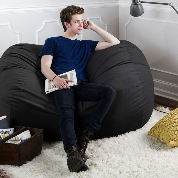 Jaxx 5.5 ft Pillow Saxx Bean Bag Pillow Charcoal