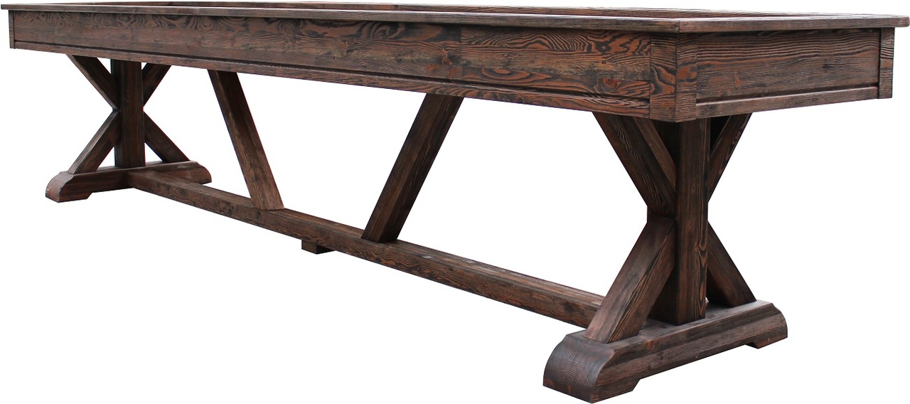 Playcraft Brazos River Weathered Brown Pro Style Shuffleboard Table 12 14 16