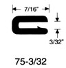 Trim Lok Black Satin Trim Seal 7/16" x 3/32" sold by the foot