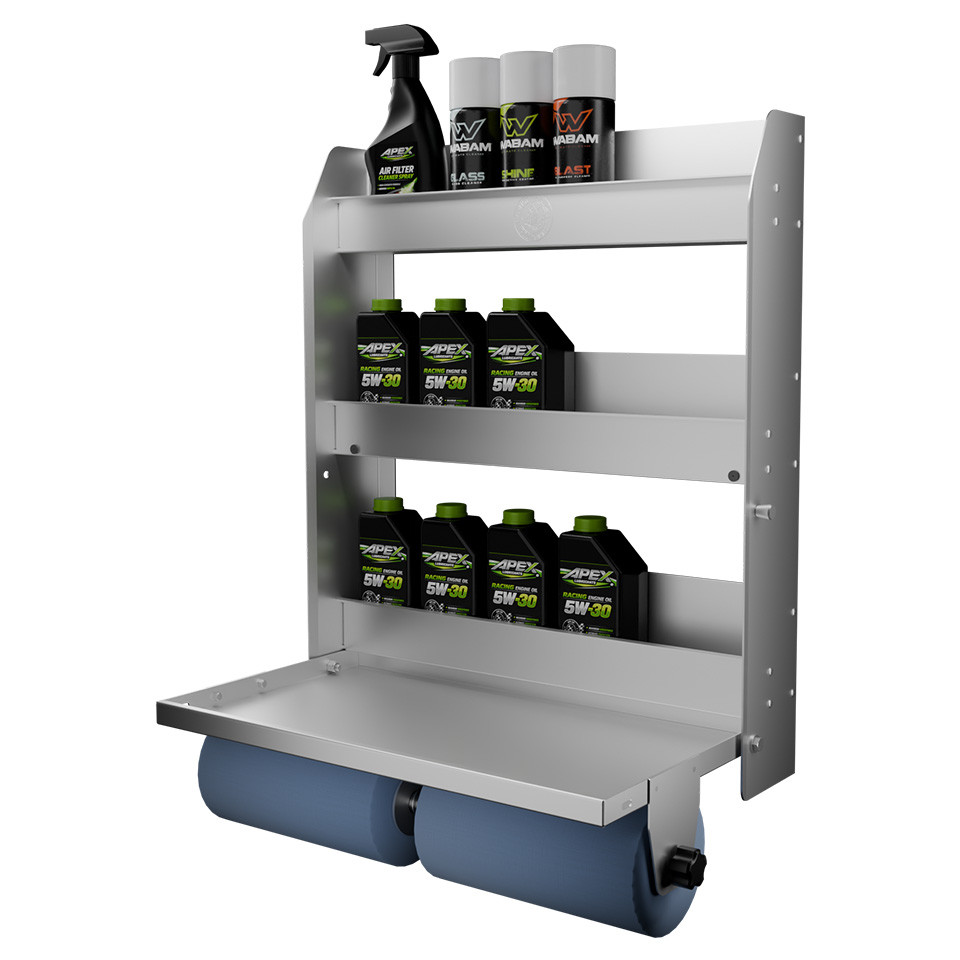 Trailer door cabinet | Enclosed racing trailer cabinet | garage