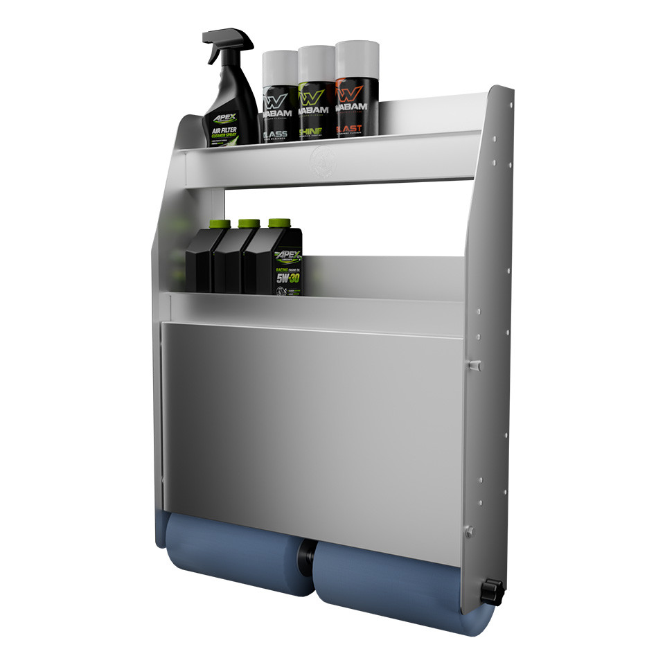 Trailer door cabinet | Enclosed racing trailer cabinet | Garage